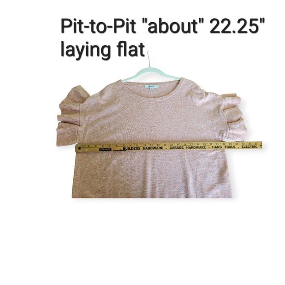 Madewell **Ruffle Sleeve** Boxy **Sweater Tee** Medium - Picture 10 of 14